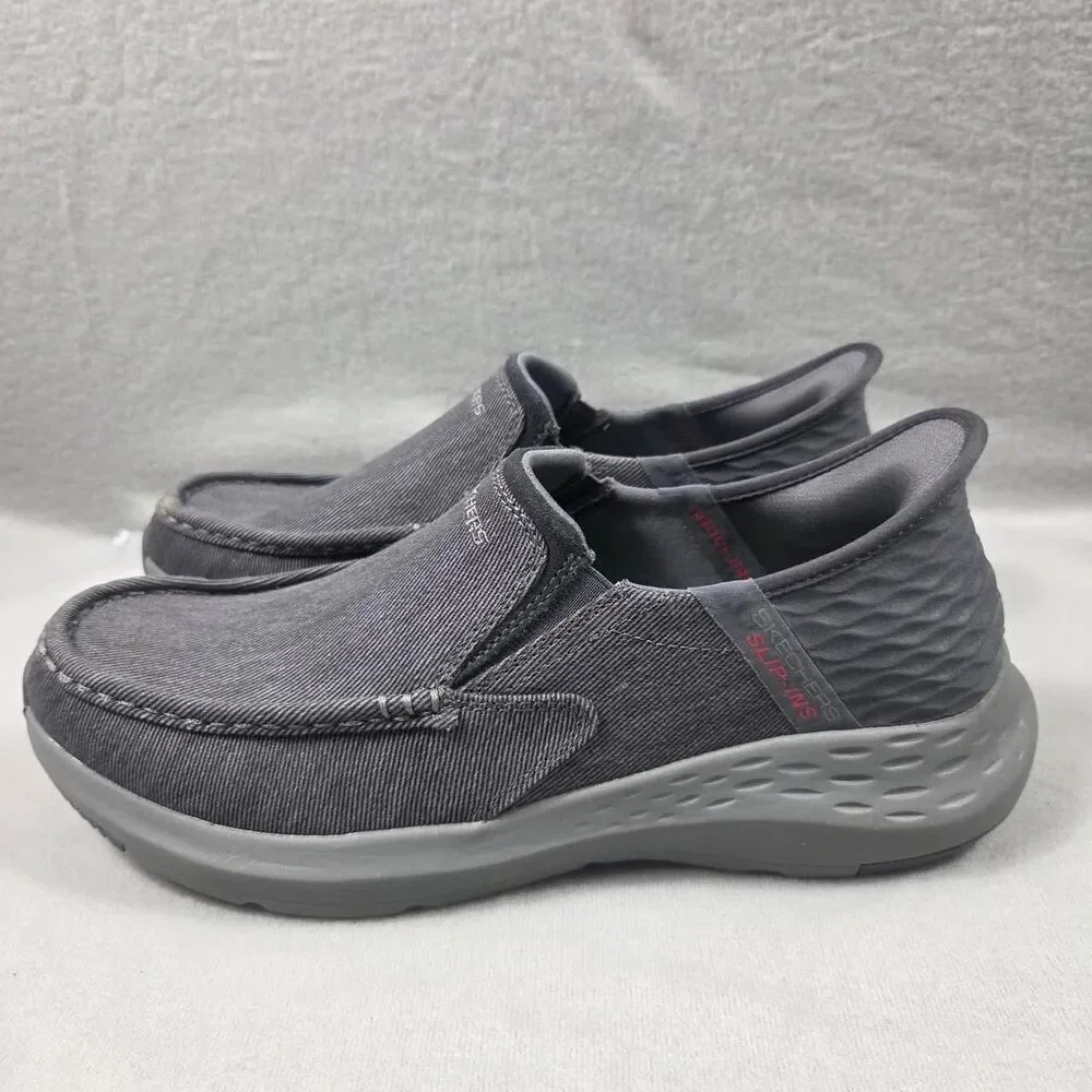 Skechers Men's Grey and Black Loafers